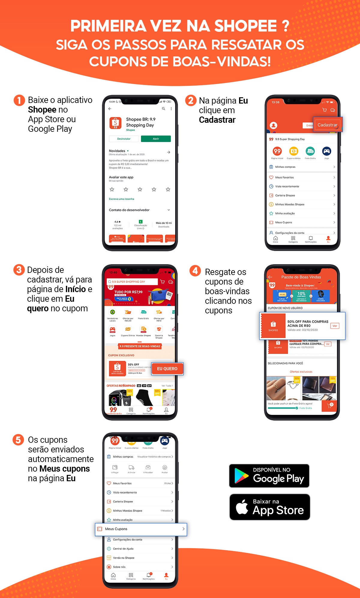 cupom primeira compra shopee